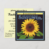  fruitkrattenlabel Art Orangedale Sunflower Kaart (Voorkant / Achterkant)