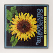  fruitkrattenlabel Art Orangedale Sunflower Legpuzzel (Horizontaal)