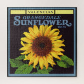  fruitkrattenlabel Art Orangedale Sunflower Legpuzzel (Verticaal)