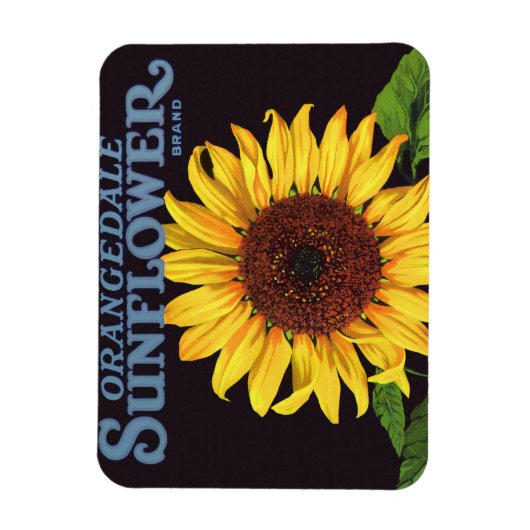  fruitkrattenlabel Art Orangedale Sunflower Magneet (Verticaal)