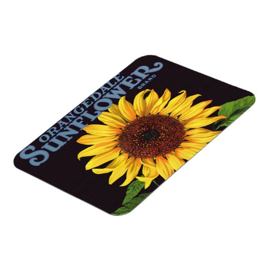  fruitkrattenlabel Art Orangedale Sunflower Magneet (Linkerzijde)