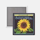  fruitkrattenlabel Art Orangedale Sunflower Magneet (Voorkant / Achterkant)