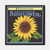  fruitkrattenlabel Art Orangedale Sunflower Magneet (Voorkant)