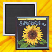 fruitkrattenlabel Art Orangedale Sunflower Magneet