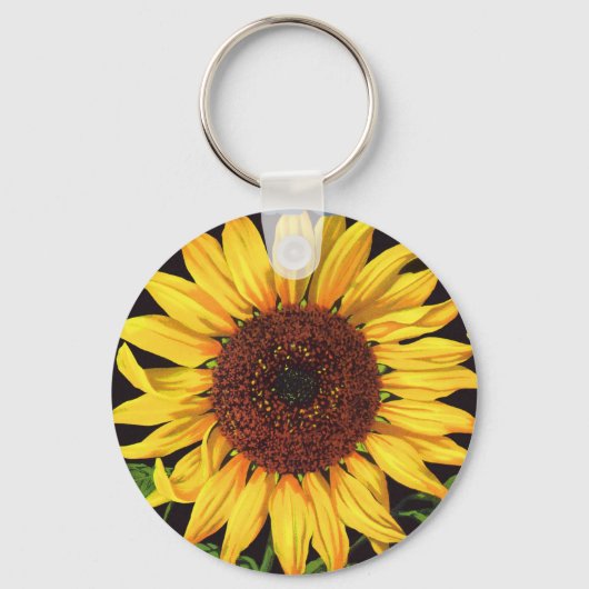  fruitkrattenlabel Art Orangedale Sunflower Sleutelhanger (Voorkant)