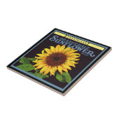 fruitkrattenlabel Art Orangedale Sunflower Tegeltje (Zijkant)