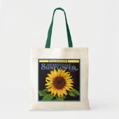 fruitkrattenlabel Art Orangedale Sunflower Tote Bag (Voorkant)