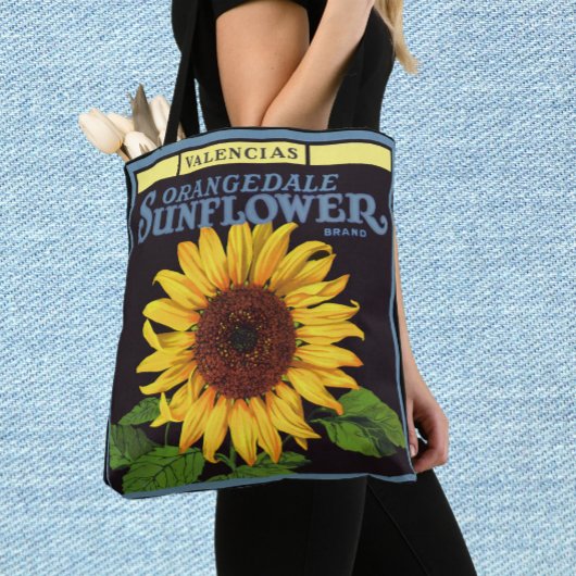  fruitkrattenlabel Art Orangedale Sunflower Tote Bag