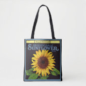 fruitkrattenlabel Art Orangedale Sunflower Tote Bag (Voorkant)