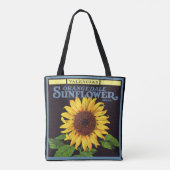  fruitkrattenlabel Art Orangedale Sunflower Tote Bag (Achterkant)