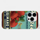 fruitkrattenlabel Art Patriot-aardbeien Case-Mate iPhone Case (Achterkant (horizontaal))
