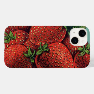 fruitkrattenlabel Art Patriot-aardbeien Case-Mate iPhone 14 Hoesje