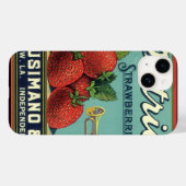 fruitkrattenlabel Art Patriot-aardbeien Case-Mate iPhone Case (Achterkant (horizontaal))