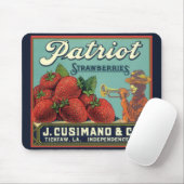  fruitkrattenlabel Art Patriot-aardbeien Muismat (Met muis)