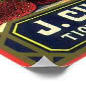  fruitkrattenlabel Art Patriot-aardbeien Poster (Hoek)