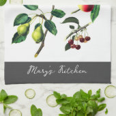 fruitkunst voegt je eigen tekst toe aan je eigen a theedoek (Gevouwen)