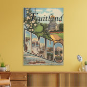 Fruitland, Idaho - Grote lettertjes Canvas Afdruk (Insitu (Woonkamer))