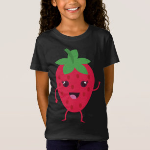 Fruitliefhebber Aardbei Kawaii Japanse anime Aesth T-shirt