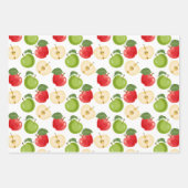 fruitliefhebbers met een schattig appelpatroon inpakpapier vel (Voorkant 2)