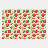 fruitliefhebbers met een schattig appelpatroon inpakpapier vel (Voorkant)