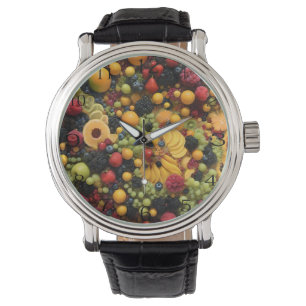 Fruitliefhebbers verrukken kleurrijke fruitschotel horloge