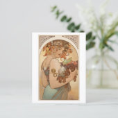 fruitlithograaf Alphonse Mucha Briefkaart (Staand voorkant)