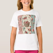 Fruitmand geruite pret t-shirt (Voorkant)