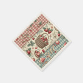 Fruitmand Gingham Plezier Servet (Hoek)