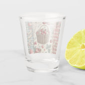 Fruitmand Gingham Plezier Shot Glas (Achterkant)