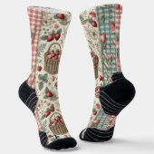Fruitmand Gingham Plezier Sokken (Gebogen)