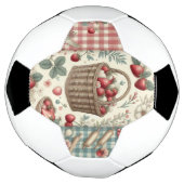 Fruitmand Gingham Plezier Voetbal (Gedraaid)