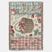 Fruitmand Gingham Pret Deken (Voorkant Verticaal)