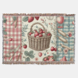Fruitmand Gingham Pret Deken