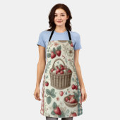 Fruitmand Gingham Pret Schort (Gedragen)
