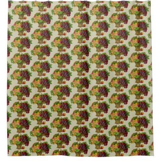 Fruitmand  kunst Patroon Douchegordijn (Voorkant)