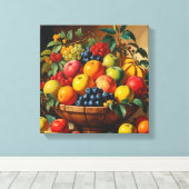 " Fruitmand Wall Art Canvas Afdruk (Insitu (Houten vloer))