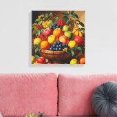 " Fruitmand Wall Art Canvas Afdruk (Insitu (Woonkamer))