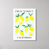 Fruitmarkt Californië Geel citroenvoer Canvas Afdruk (Voorkant)