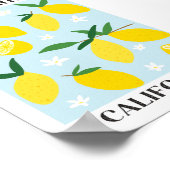 Fruitmarkt Californië Geel citroenvoer Poster (Hoek)
