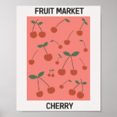 Fruitmarkt Cherry Vintage Poster (Voorkant)