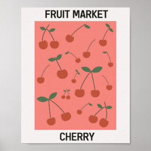 Fruitmarkt Cherry Vintage Poster