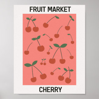 Fruitmarkt Cherry Vintage Poster