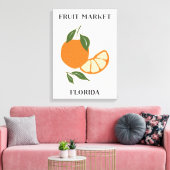 Fruitmarkt Florida Sinaasappel Food Canvas Afdruk (Insitu (Woonkamer))