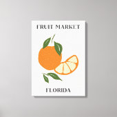 Fruitmarkt Florida Sinaasappel Food Canvas Afdruk (Voorkant)