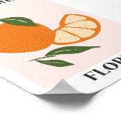 Fruitmarkt Florida Sinaasappel Voedsel Poster (Hoek)