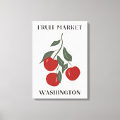 Fruitmarkt Washington Rode Appels Voedsel Canvas Afdruk (Voorkant)