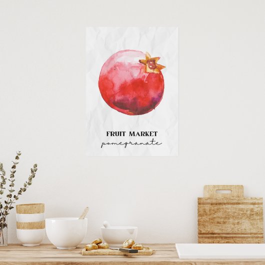 fruitmarktgranaatappel poster (Keuken)