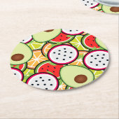 Fruitmix Ronde Kartonnen Onderzetter (Gebogen)