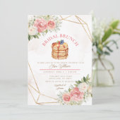 Fruitpannenkoek Roze Bloemen Vrijgezellenfeest Bru Kaart (Staand voorkant)