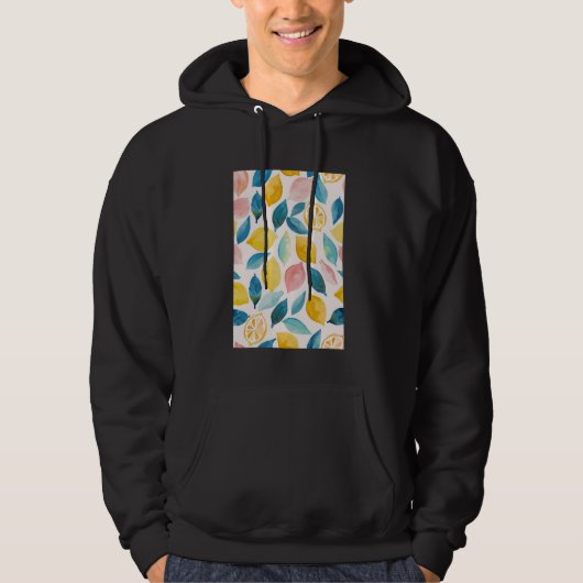 fruitpatroon Art Lemon Hoodie (Voorkant)